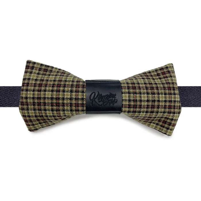 Nœud papillon Le Rusé en tartan et chambre à air upclyclée